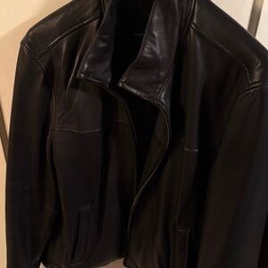 Tommy Hilfiger Men's Black Leather Jacket